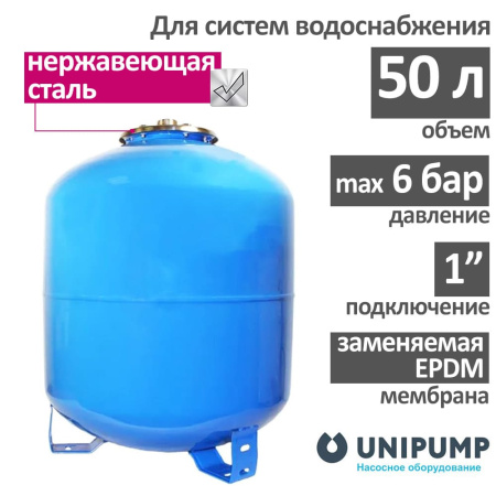 Гидроаккумулятор UNIPUMP (50 л.) вертикальный