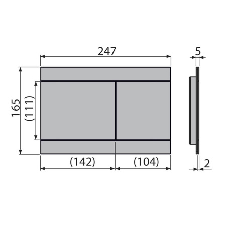 Кнопка смыва для инсталляции Alcadrain FUN-BLACK