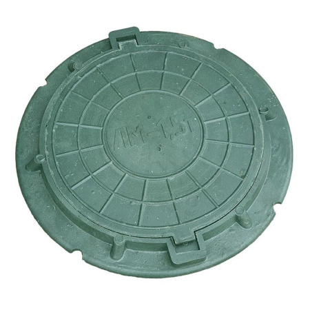 Люк канализационный лёгкий 1.5 т зелёный, Стандартпарк ЛМ А15-750