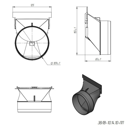 Заглушка торцевая с выпуском 110 мм для лотка S'park3 DN100 Standartpark Заглушка торцевая с выпуском 110 мм для лотка S'park3 DN100 Standartpark