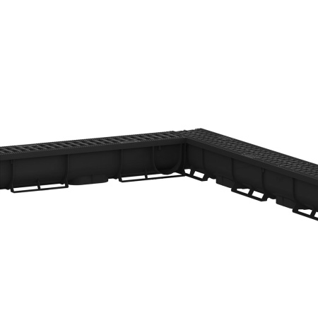 Комплект водоотводный пластиковый с решеткой 90 х 90 х 1000 мм S'park1 DN70 Standartpark