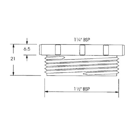Переходник 1 1/4" ВР х 1 1/2" НР McAlpine HC55