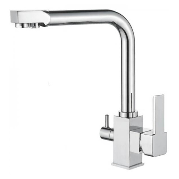 Смеситель для кухонной мойки Ledeme L4655-3 с выходом для питьевой воды хром