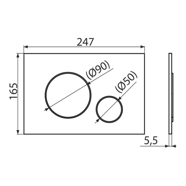 Кнопка смыва для инсталляции Alcaplast M671