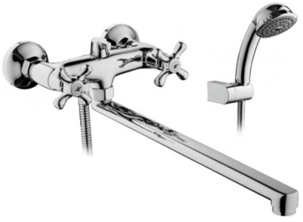 Смеситель для ванны двухвентильный Gerhans K13212 с длинным изливом