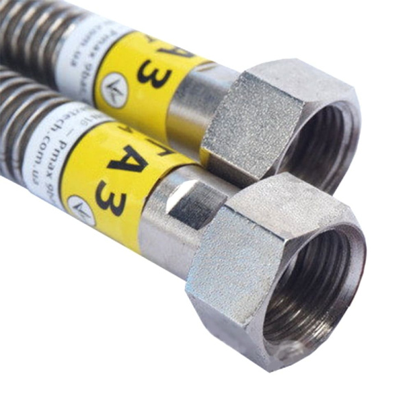 Шланг газовый гибкий из нержавеющей стали 6.0 м 1/2" гайка-гайка Зурфлекс