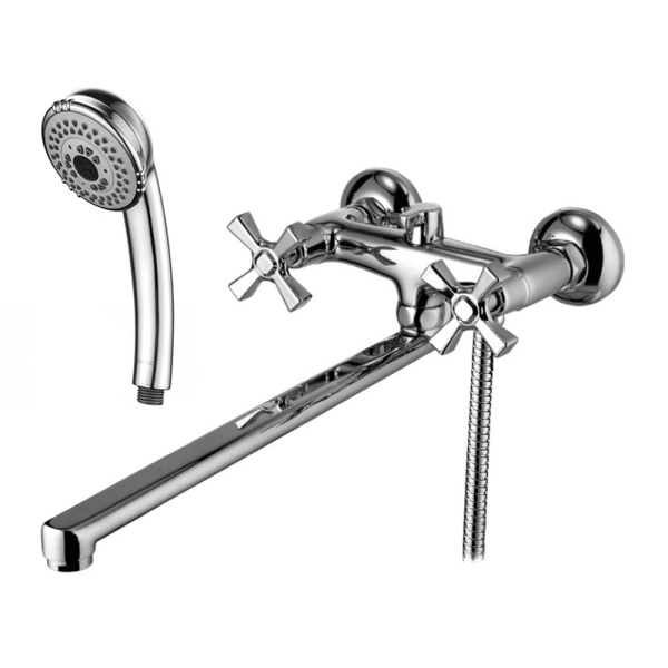 Смеситель для ванны двухвентильный Gerhans K13213  с длинным изливом