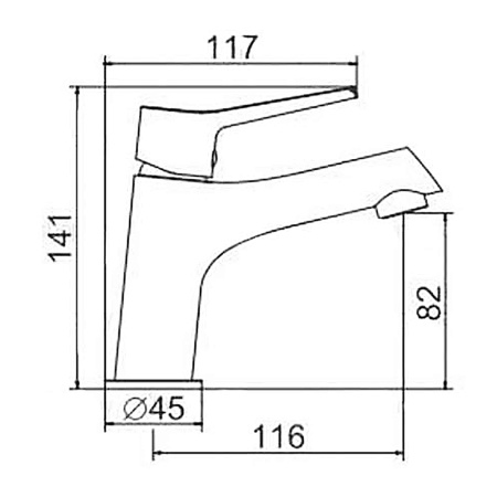 Смеситель для умывальника Ledeme L1069 хром
