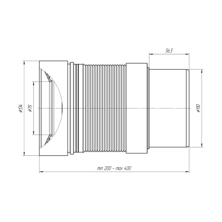 Гофрированная труба для подключения унитаза Ани Пласт K821