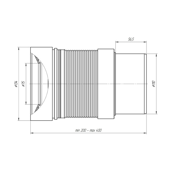Гофрированная труба для подключения унитаза Ани Пласт K821 Гофрированная труба для подключения унитаза Ани Пласт K821
