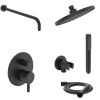 Душевая система скрытого монтажа Ideal Standard Ceraline Black 6в1, чёрный (лейка-стик, верхний душ 200 мм)