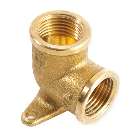 Уголок латунный с креплением 1/2" ВР General Fittings