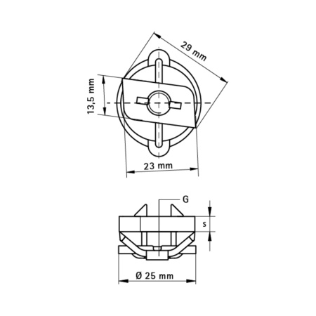 Гайка М8 быстрого монтажа WM0-30 Walraven BIS RapidRail