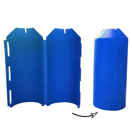 Втулка разборная защитная на теплоизоляцию для труб 16-20 мм синяя, ЮстаПласт РБ