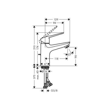 Смеситель для раковины Hansgrohe Novus Loop 71081000
