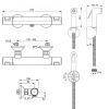 Гигиенический душ с термостатическим смесителем Ideal Standard Ceratherm T25