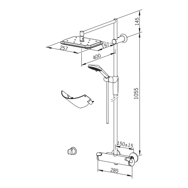 Термостатическая душевая система Oras Optima 7192U