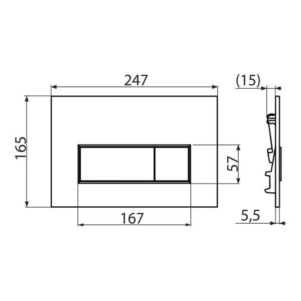 Кнопка смыва для инсталляции Alcaplast M572