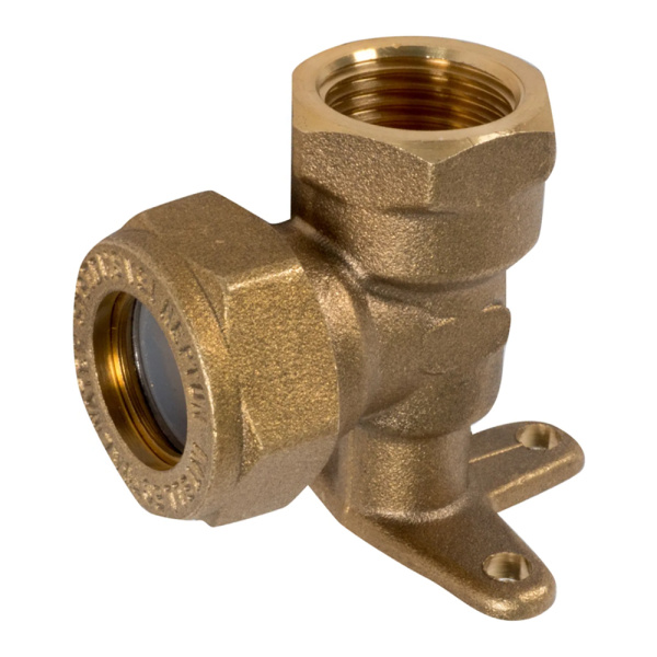 Угольник латунный Neptun IWS 15 х 1/2" EF с креплением