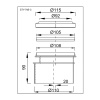 Редукция (переход) для инсталяции 90 х 110 мм  STYRON, арт. STY-745-3