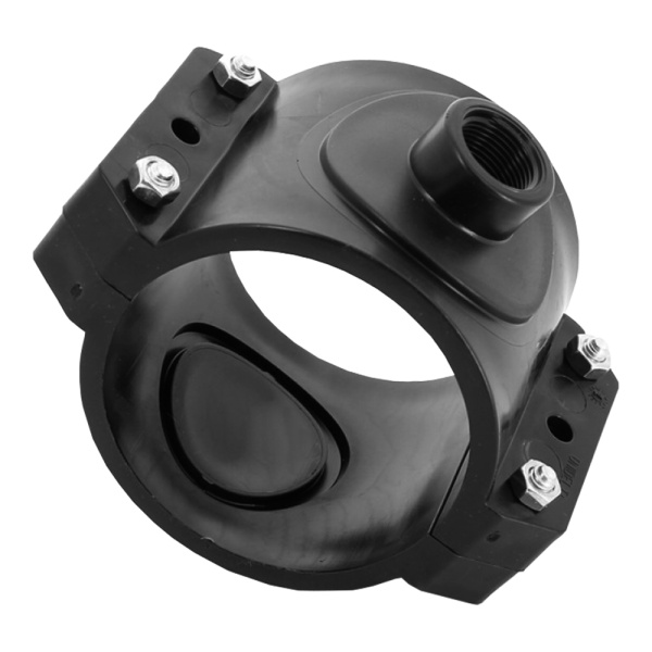 Хомут пластиковый для врезки в трубу 110 х 3/4" ВР Unidelta