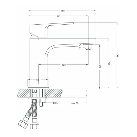 Смеситель для умывальника Deante MARUNA BGM_021M