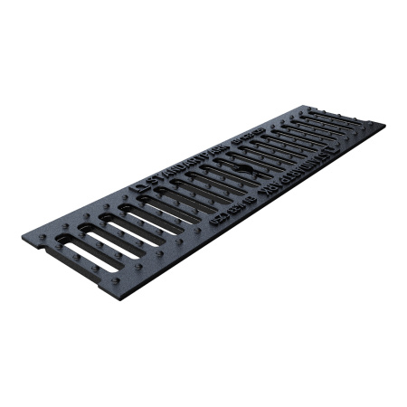 Решетка водоприемная щелевая чугунная для лотка Basic DN100 Standartpark