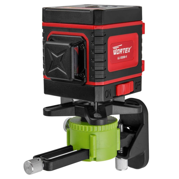 Уровень (нивелир) лазерный WORTEX LL 0330-1 комплект с аксессуарами (3х360°, до 25 м, +/- 0.3 мм/м)