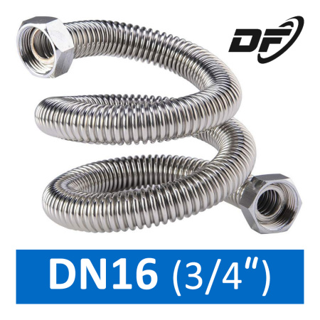 Шланг водопроводный DN16 Джем-Флекс 1.0 м гайка-гайка 3/4"