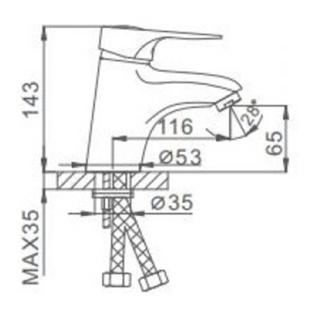 Смеситель для умывальника Frap F1004 хром