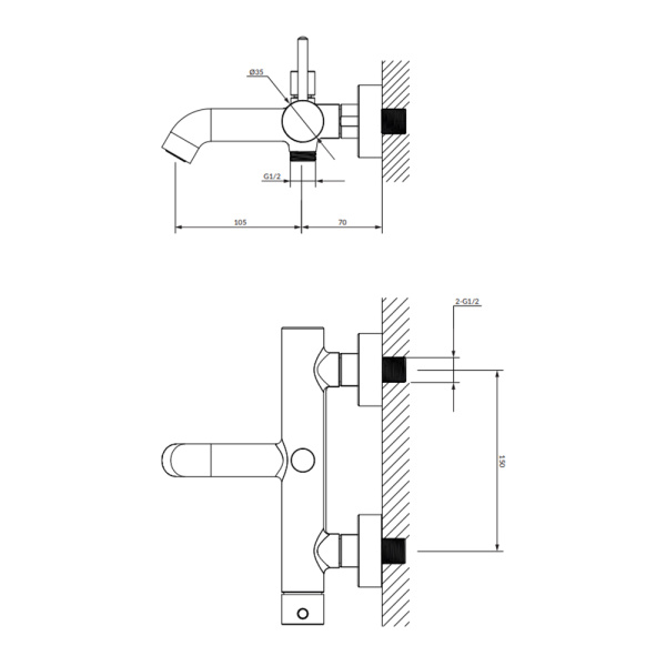 Смеситель для ванны с душевым набором Omnires Y Y1231GL золото