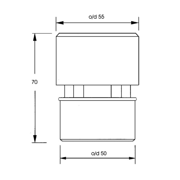 Воздушный вентиляционный клапан 50мм выход McALPINE арт. MRAA4