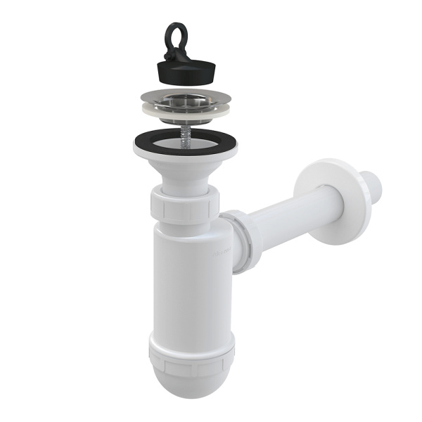 Сифон для умывальника DN 32 Alcaplast A410 с нержавеющей решеткой DN63
