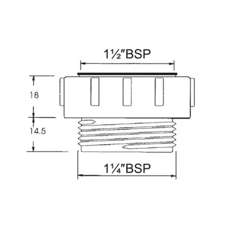 Переходник 1 1/2" ВР х 1 1/4" НР McAlpine