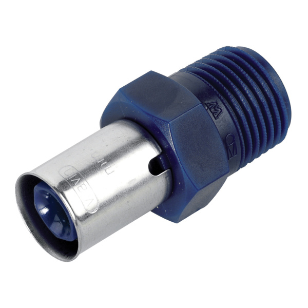 Пресс ниппель 16 х 2.0 х 1/2" наружная резьба Wavin Пресс ниппель 16 х 2.0 х 1/2" наружная резьба Wavin