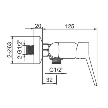 Смеситель для душа Ledeme L2069 хром Смеситель для душа Ledeme L2069 хром