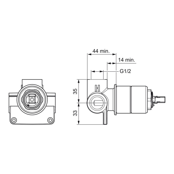 Встраиваемый корпус смесителя для душа Oras 1486