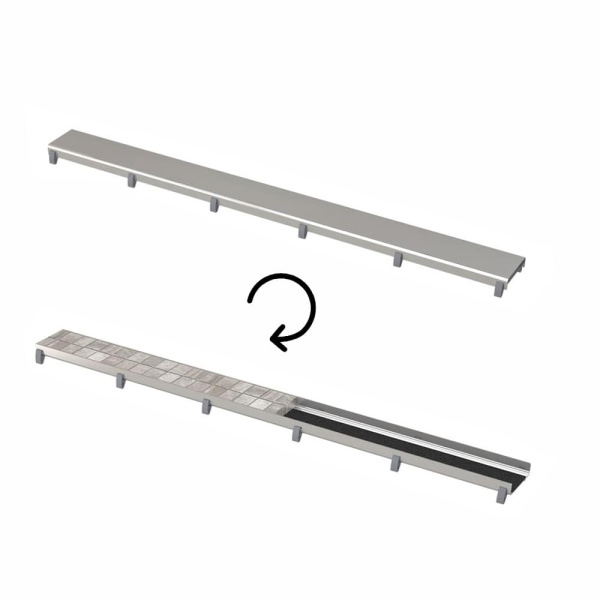 Трап для душа с решеткой DOUBLE9 750 х 81 мм Alcaplast APZ13 Трап для душа с решеткой DOUBLE9 750 х 81 мм Alcaplast APZ13