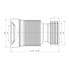 Гофра с манжетой для подключения унитаза Ани Пласт K828