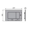 Кнопка смыва для инсталляции Alcaplast M279 Antivandal металл