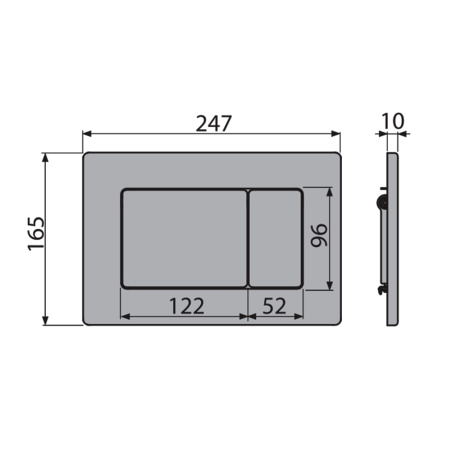 Кнопка смыва для инсталляции Alcaplast M279 Antivandal металл