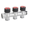 Коллектор распределительный 3/4" х 3/4"ЕК, на 2 выхода, хром, VARMEGA