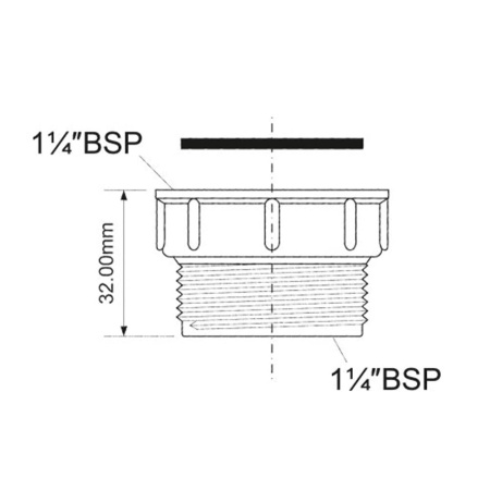 Переходник 1 1/4" ВР х 1 1/4" НР McAlpine HC52