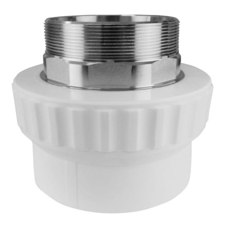 Муфта под ключ 40 х 1 1/4" НР белая VALFEX