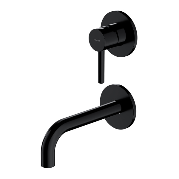 Смеситель для умывальника скрытого монтажа Omnires Y BLACK Y1215NBL черный