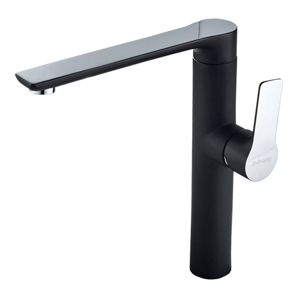 Смеситель для кухонной мойки Gerhans K14015B высокий черный