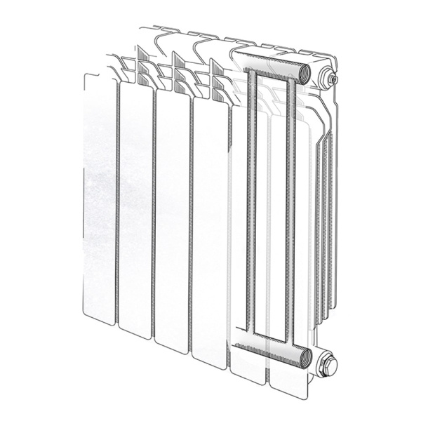 Радиатор биметаллический Standart Hidravlika Ducla B80 (500x80 мм)