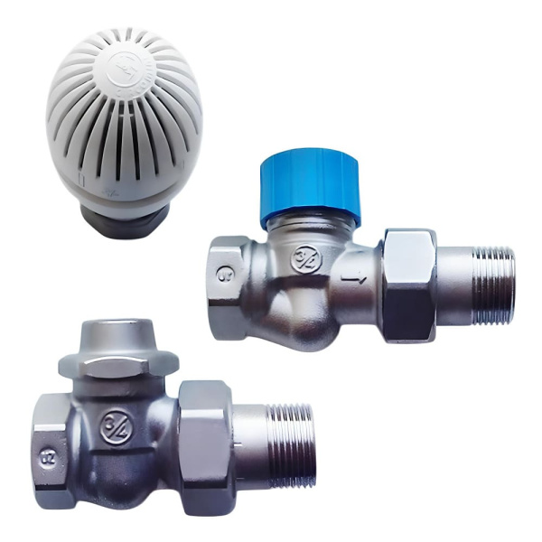 Комплект термостатический 3/4" прямой Giacomini R470F-KV с увеличенным проходом