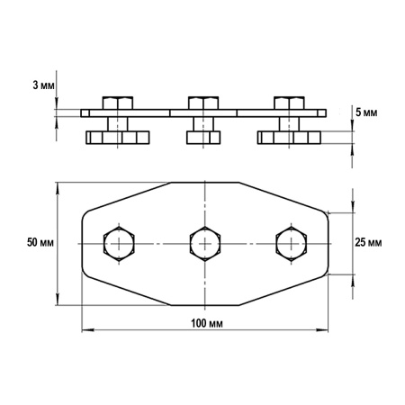 Продольный соединитель профиля TANERS №3
