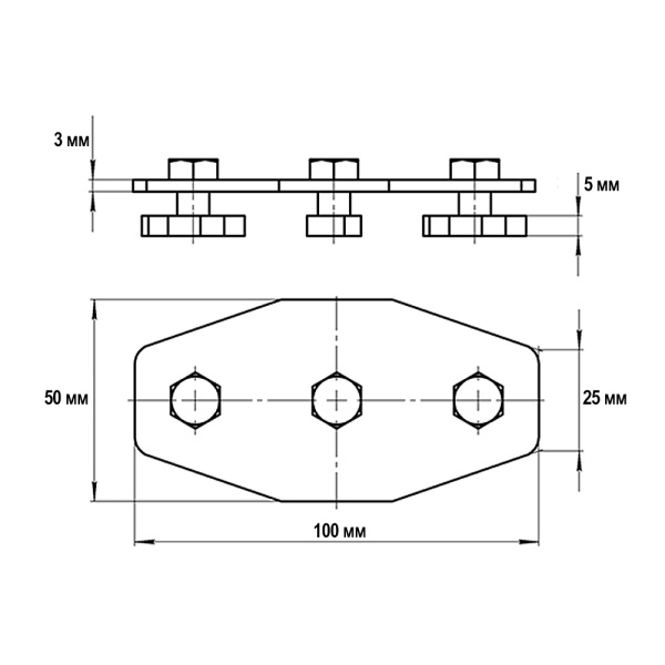 Продольный соединитель профиля TANERS №3